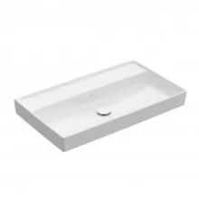   Villeroy & Boch Collaro Beépíthető mosdó 80x47 cm, CeramicPlus felület, csaplyuk és túlfolyó nélkül, stone white 4A3383RW