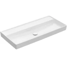   Villeroy & Boch Collaro Beépíthető mosdó 100x47 cm, CeramicPlus felülettel, csaplyuk és túlfolyó nélkül, stone white 4A33A3RW