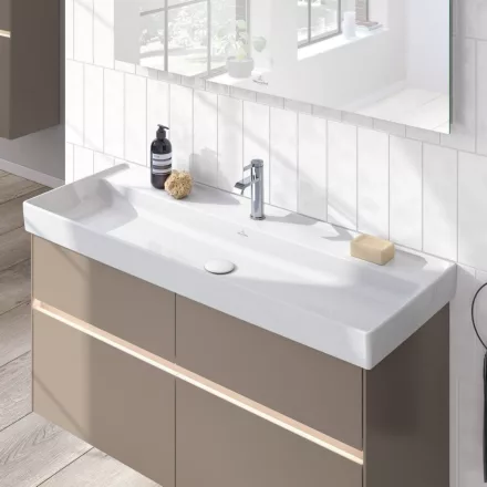 Villeroy & Boch Collaro Beépíthető mosdó 120x47 cm, túlfolyó nélkül, alpin fehér 4A33C201