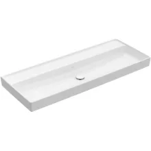   Villeroy & Boch Collaro Beépíthető mosdó 120x47 cm, CeramicPlus felülettel, csaplyuk és túlfolyó nélkül, stone white 4A33C3RW