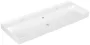 Villeroy & Boch Collaro Beépíthető mosdó 120x47 cm, 2 csapfurattal és túlfolyóval, alpin fehér 4A33C401
