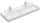 Villeroy & Boch Collaro Beépíthető mosdó 120x47 cm, CeramicPlus felület, 2 csaplyukkal, stone white 4A33C4RW
