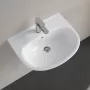 Villeroy & Boch O.novo fali kerámia mosdó 55x44 cm csaplyukkal és túlfolyóval, alpin fehér 4A405501