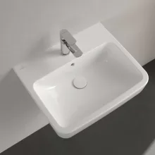   Villeroy & Boch O.novo kerámia mosdó 55x46 csaplyukkal és túlfolyóval, alpin fehér 4A415501