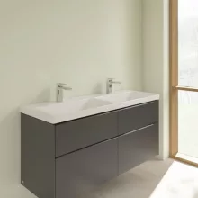   Villeroy & Boch Subway 3.0 beépíthető dupla mosdó 130x47cm, túlfolyó nélkül 4A71D101