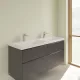 Villeroy & Boch Subway 3.0 dupla mosdó 130x47 cm, túlfolyó nélkül, CeramicPlus bevonattal 4A71D1R1