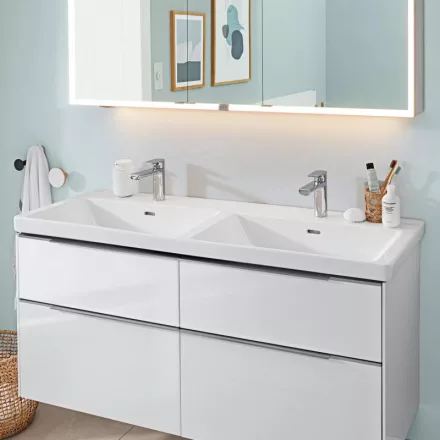 Villeroy & Boch Subway 3.0 beépíthető dupla mosdó 130x47 cm 4A71D501