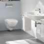 Villeroy & Boch O.novo Kombipack 5688HRR1 perem nélküli fali WC, CeramicPlus bevonattal, lecsapódásmentes ülőkével