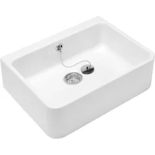   Villeroy & Boch O.novo kerámia mosogató 595x500 túlfolyóval, alpesi fehér 63220001