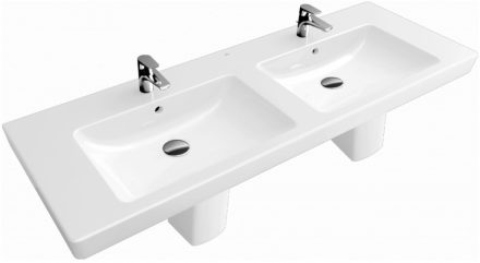 Villeroy & Boch Subway 2.0 Beépíthető duplamosdó 1300 x 470 mm 7175D001