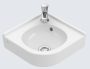 Villeroy & Boch O.novo Sarok kézmosó 45x40 csapfurattal és túlfolyóval, fényes fehér 73103201