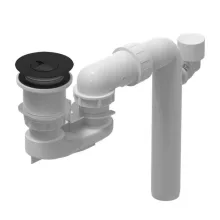   Villeroy & Boch ViFlow le- és beépített túlfolyó garnitúra, matt fekete U90953033