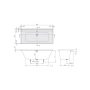 Villeroy & Boch Collaro Beépíthető egyenes fürdőkád 160x75 cm, króm le és túlfolyóval, alpin fehér UBA160COR2DV-01