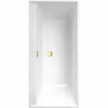   Villeroy & Boch Collaro Beépíthető egyenes fürdőkád 160x75 cm, arany színű le és túlfolyóval, alpin fehér UBA160COR2JV-01