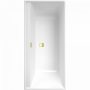 Villeroy & Boch Collaro Beépíthető egyenes fürdőkád 160x75 cm, arany színű le és túlfolyóval, alpin fehér UBA160COR2JV-01