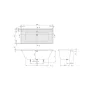 Villeroy & Boch Collaro Beépíthető egyenes fürdőkád 160x75 cm, arany színű le és túlfolyóval, alpin fehér UBA160COR2JV-01