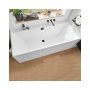 Villeroy & Boch Collaro Beépíthető egyenes fürdőkád 160x75 cm, matt fekete le és túlfolyóval, stone white UBA160COR2NV-RW