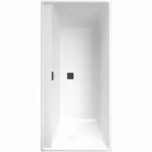  Villeroy & Boch Collaro Beépíthető egyenes fürdőkád 170x75 cm, matt fekete le és túlfolyóval, stone white UBA170COR2NV-RW