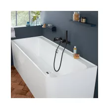   Villeroy & Boch Collaro falhoz illeszthető balos kád 180x80 cm, króm színű le és túlfolyóval UBA180COR9CL00VD01
