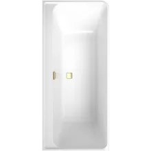   Villeroy & Boch Collaro Falhoz építhető balos akril fürdőkád 180x80 cm, arany színű le és túlfolyóval UBA180COR9CL00VJ01