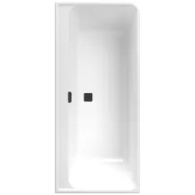   Villeroy & Boch Collaro Falhoz építhető balos akril fürdőkád 180x80 cm, matt fekete le és túlfolyóval UBA180COR9CL00VN01