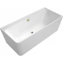   Villeroy & Boch Collaro Falhoz építhető jobbos akril fürdőkád, arany színű le és túlfolyóval UBA180COR9CR00VJ01