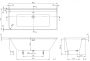 Villeroy & Boch Collaro Falhoz építhető jobbos akril fürdőkád 180x80 cm, matt fekete le és túlfolyóval UBA180COR9CR00VN01