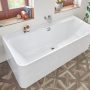 Villeroy & Boch Collaro Falhoz építhető fürdőkád 180x80 cm, króm színű le és túlfolyóval UBA180COR9CS00VD01