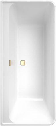 Villeroy & Boch Collaro Falhoz építhető fürdőkád 180x80 cm, arany színű le és túlfolyóval UBA180COR9CS00VJ01