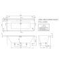 Villeroy & Boch Collaro Falhoz építhető fürdőkád 180x80 cm, arany színű le és túlfolyóval UBA180COR9CS00VJ01
