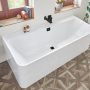 Villeroy & Boch Collaro Falhoz építhető fürdőkád 1800 x 800 mm, matt fekete le és túlfolyóval UBA180COR9CS00VN01