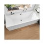 Villeroy & Boch Collaro Beépíthető egyenes fürdőkád 190x90 cm, matt fekete le és túlfolyóval, alpin fehér UBA199COR2NV-01