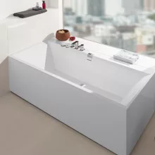   Villeroy & Boch Squaro Edge 12 beépíthető Quaryl fürdőkád 1700x750 mm, alpesi fehér UBQ170SQE2DV-01