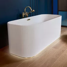   Villeroy & Boch Finion szabadonálló fürdőkád 170x70 Gold Design gyűrűvel, Emotion funkcióval, kőfehér UBQ177FIN7A300V1RW​
