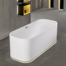  Villeroy & Boch Finion Quaryl fürdőkád 170x70 kádtöltővel, Emotion funkció Chrome, fehér UBQ177FIN7N100V101