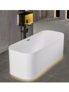 Villeroy & Boch Finion 170x70 szabadonálló kád Push-to-open le- és túlfolyóval, kádtöltővel, Emotion funkcióval Chrome Stone White UBQ177FIN7N100V3RW