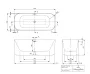 Villeroy & Boch Finion szabadonálló kád 170x70 kádtöltővel, Design gyűrűvel Gold, fehér UBQ177FIN7N300V201