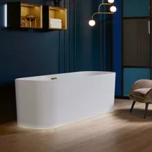   Villeroy & Boch Finion szabadonálló kád 170x70 kádtöltővel, Emotion funkcióval Gold, kőfehér UBQ177FIN7N300V3RW