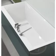   Villeroy & Boch Squaro Edge 12 beépíthető Quaryl fürdőkád 180x80 cm, alpesi fehér UBQ180SQE2DV-01