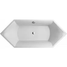   Villeroy & Boch Squaro beépíthető Quaryl hatszögletű fürdőkád 1900x800 mm, alpesi fehér UBQ190SQR6V-01