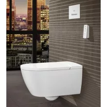   Villeroy & Boch ViClean-I 100 bidéfunkciós WC ülőke, perem nélküli WC csészével V0E100R1