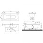 Villeroy & Boch Loop & Friends 180x80 középlefolyós akril kád, alpesi fehér UBA180LFS2V-01