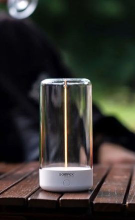 Villeroy & Boch Sompex Pulse tölthető asztali lámpa 14,5 cm, szabályozható beépített LED izzóval, fehér 78510