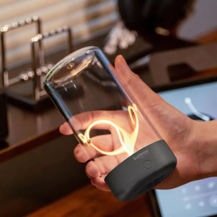 Villeroy & Boch Sompex Pulse tölthető asztali lámpa 14,5 cm, szabályozható beépített LED izzóval, antracit 78511