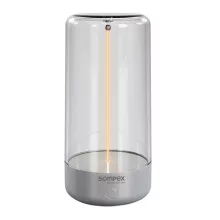   Villeroy & Boch Sompex Pulse tölthető asztali lámpa 14,5 cm, szabályozható beépített LED izzóval, ezüst 78512