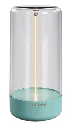 Villeroy & Boch Sompex Pulse tölthető asztali lámpa 14,5 cm, szabályozható beépített LED izzóval, türkiz 78515