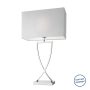 Villeroy & Boch Toulouse asztali lámpa 69 cm, króm/fehér 96311