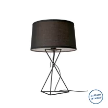   Villeroy & Boch New York asztali lámpa 55 cm, keresztezett lábbal, fekete 96531