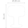 Villeroy & Boch Havanna asztali lámpa 34 cm, szürke 96705