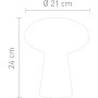 Villeroy & Boch Bilbao asztali lámpa 24 cm, ezüst 96780